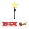 Animated Santa's Sleigh With Banner Tree Topper