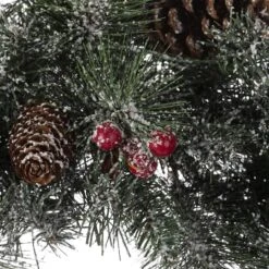 Glitzhome® 24" LED Glittered Pinecone Christmas Wreath -Michaels Store D251177S 5