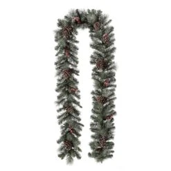Glitzhome® 9ft. LED Glittered Pinecone Christmas Garland -Michaels Store D251180S 3