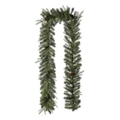 Glitzhome® 9ft. LED Greenery Pinecone Christmas Garland With Timer -Michaels Store D251181S 3