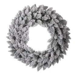 Glitzhome® 24" LED Snow Flocked Christmas Wreath -Michaels Store D251183S 4