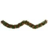 9ft. Pre-Lit Clear LED Bow & Pinecone Artificial Christmas Garland
