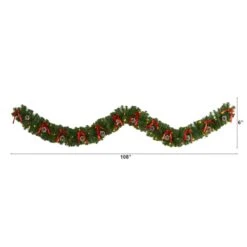 9ft. Pre-Lit Clear LED Bow & Pinecone Artificial Christmas Garland 8 9ft. Pre-Lit Clear LED Bow & Pinecone Artificial Christmas Garland -Michaels Store D251214S 2