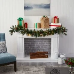 6ft. Pre-Lit Clear LED Mixed Pine & Pinecone Artificial Garland -Michaels Store D251216S 4