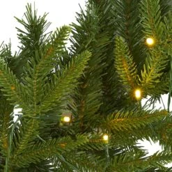 6ft. Pre-Lit Clear LED Green Pine Artificial Christmas Garland -Michaels Store D251221S 3