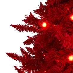 6ft. Pre-Lit Red Fraser Fir Artificial Christmas Tree, Red Lights -Michaels Store D251323S 3