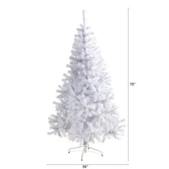 6ft. Pre-Lit White Artificial Christmas Tree, Clear LED Lights 13 6ft. Pre-Lit White Artificial Christmas Tree, Clear LED Lights -Michaels Store D251329S 2