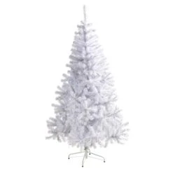 6ft. Pre-Lit White Artificial Christmas Tree, Clear LED Lights 12 6ft. Pre-Lit White Artificial Christmas Tree, Clear LED Lights -Michaels Store D251329S 3