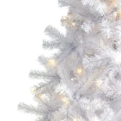 6ft. Pre-Lit White Artificial Christmas Tree, Clear LED Lights 10 6ft. Pre-Lit White Artificial Christmas Tree, Clear LED Lights -Michaels Store D251329S 4