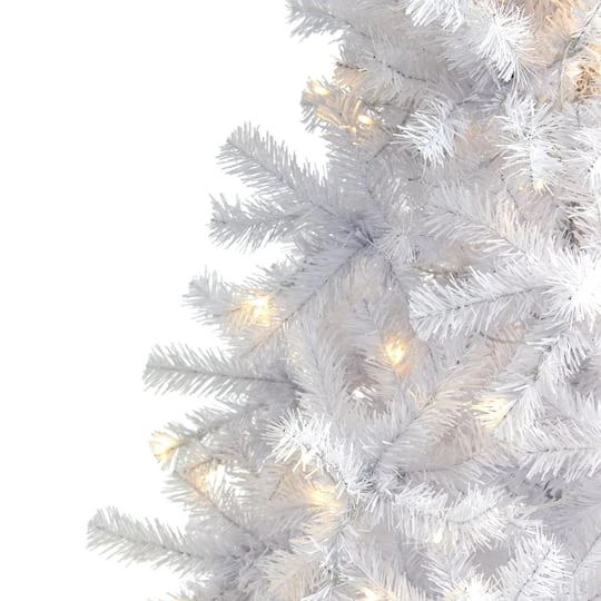 6ft. Pre-Lit White Artificial Christmas Tree, Clear LED Lights 4 6ft. Pre-Lit White Artificial Christmas Tree, Clear LED Lights - Image 4