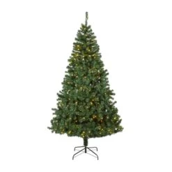 7.5ft. Pre-Lit Northern Tip Pine Artificial Christmas Tree, Clear LED Lights