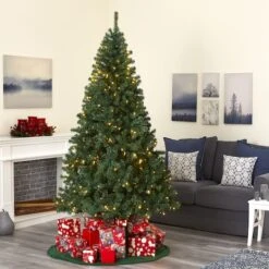 7.5ft. Pre-Lit Northern Tip Pine Artificial Christmas Tree, Clear LED Lights -Michaels Store D251346S 8