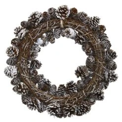17" Snowy Pinecone Wreath -Michaels Store D251357S 12