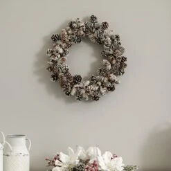17" Snowy Pinecone Wreath -Michaels Store D251357S 15