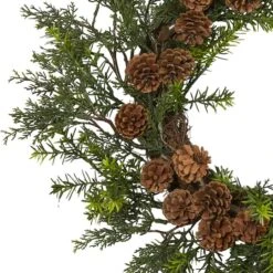 22" Cedar & Pinecone Artificial Wreath -Michaels Store D251382S 13