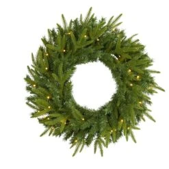 24" LED Long Pine Artificial Christmas Wreath
