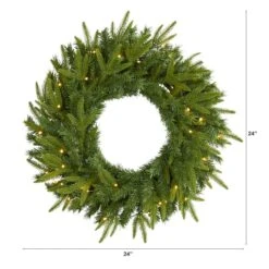 24" LED Long Pine Artificial Christmas Wreath -Michaels Store D251390S 2