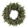 24" Pre-Lit Snowed Pinecone Artificial Christmas Wreath