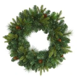 24" LED Mixed Pine Artificial Christmas Wreath 10 24" LED Mixed Pine Artificial Christmas Wreath -Michaels Store D251394S 3
