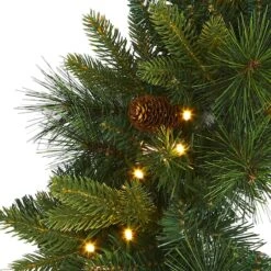 24" LED Mixed Pine Artificial Christmas Wreath 8 24" LED Mixed Pine Artificial Christmas Wreath -Michaels Store D251394S 4