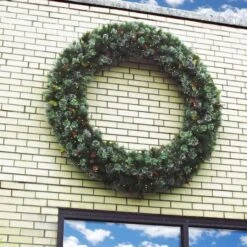 60" Pre-Lit Wintry Pine Wreath -Michaels Store D252290S 2