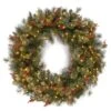 48" Pre-Lit Wintry Pine Wreath