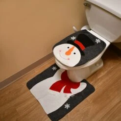 Holiday Snowman Bathroom Seat & Floor Cover Set -Michaels Store D252357S 2