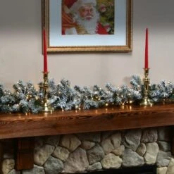 9ft. Pre-Lit LED Snowy Sheffield Spruce Garland -Michaels Store D252402S 2