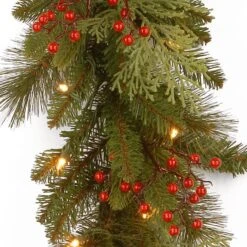 9ft. Clear Lights Mixed Evergreen Classical Collection Garland -Michaels Store D252463S 2