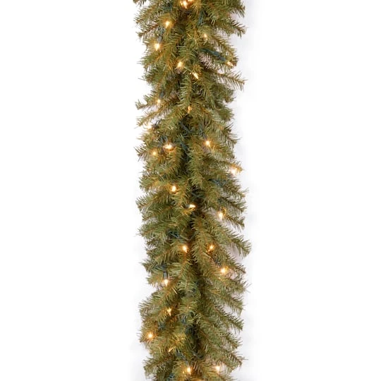9ft. Pre-Lit Clear Lights Norwood Fir Garland 2 9ft. Pre-Lit Clear Lights Norwood Fir Garland - Image 2