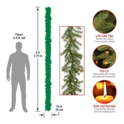 9ft. Pre-Lit Clear Lights Norwood Fir Garland 14 9ft. Pre-Lit Clear Lights Norwood Fir Garland -Michaels Store D252472S 16