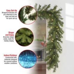 9ft. Pre-Lit Clear Lights Norwood Fir Garland 15 9ft. Pre-Lit Clear Lights Norwood Fir Garland -Michaels Store D252472S 17