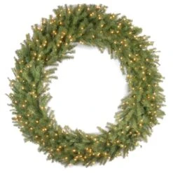 60" Clear Lights Norwood Fir Wreath
