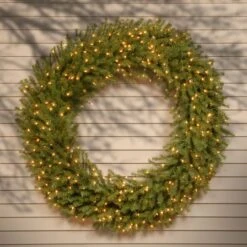 60" Clear Lights Norwood Fir Wreath -Michaels Store D252476S 2