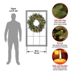30" LED Cosmic Lights® Glittery Bristle Pine Wreath 16 30" LED Cosmic Lights® Glittery Bristle Pine Wreath -Michaels Store D252556S 17