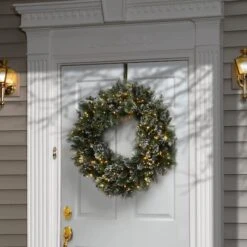 30" LED Cosmic Lights® Glittery Bristle Pine Wreath 11 30" LED Cosmic Lights® Glittery Bristle Pine Wreath -Michaels Store D252556S 2