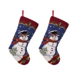 Glitzhome® 19" Snowman Christmas Stockings, 2ct.