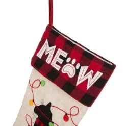 Glitzhome® 21" LED Cat Christmas Stockings, 2ct. -Michaels Store D252863S 6