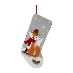 Glitzhome® 20" Fox Christmas Stockings, 2ct. -Michaels Store D252873S 3