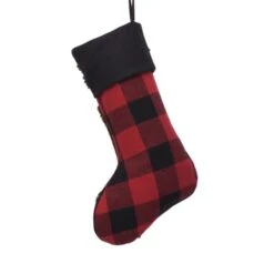 Glitzhome® 22" Red & Black Plaid Bear Stockings, 2ct. -Michaels Store D252879S 3
