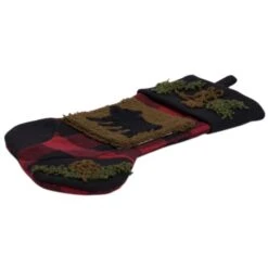 Glitzhome® 22" Red & Black Plaid Bear Stockings, 2ct. -Michaels Store D252879S 6