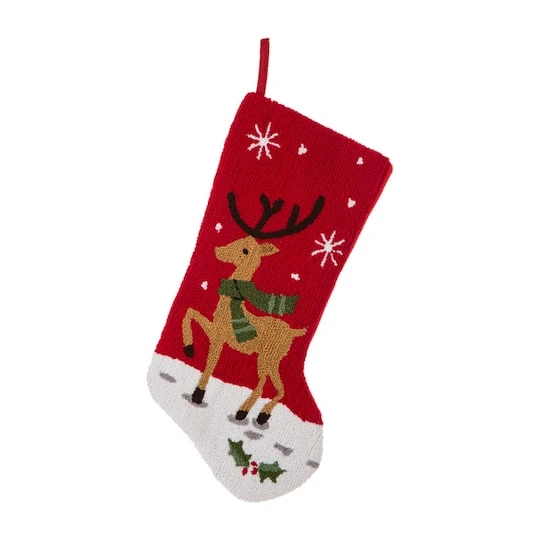 Glitzhome® 20" Red Reindeer Stockings, 2ct. 4 Glitzhome® 20" Red Reindeer Stockings, 2ct. - Image 4