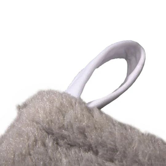 Glitzhome® White Fleece Christmas Stocking & Tree Skirt Set 6 Glitzhome® White Fleece Christmas Stocking & Tree Skirt Set - Image 6