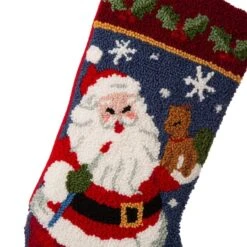 Glitzhome® 19" Santa Hooked Stocking -Michaels Store D252943S 3