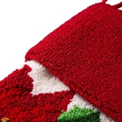Glitzhome® 21" Poinsettia Hooked Stocking -Michaels Store D252944S 4
