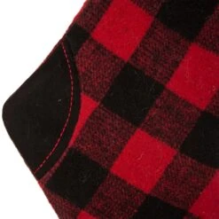 Glitzhome® 21" Fur Black & Red Buffalo Plaid Stocking -Michaels Store D252954S 4