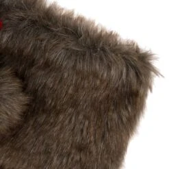 Glitzhome® 21" Fur Black & Red Buffalo Plaid Stocking -Michaels Store D252954S 5