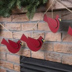 Glitzhome® 6ft. Metal Christmas Cardinal Garland 10 Glitzhome® 6ft. Metal Christmas Cardinal Garland -Michaels Store D253601S 3