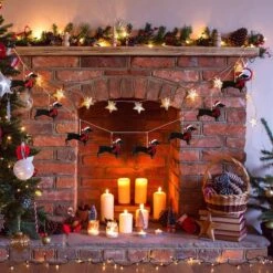 Glitzhome® 6ft. Metal Christmas Dog Garland -Michaels Store D253602S 3