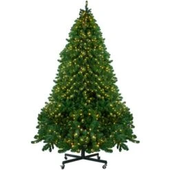 Northlight 14ft. Pre-Lit Full Olympia Pine Artificial Christmas Tree With Wheels & Warm Clear LED Lights